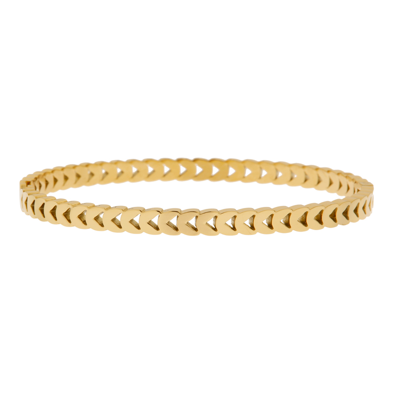 Bangle armband uitsneden in het midden goud Bangle armband uitsneden in het midden goud