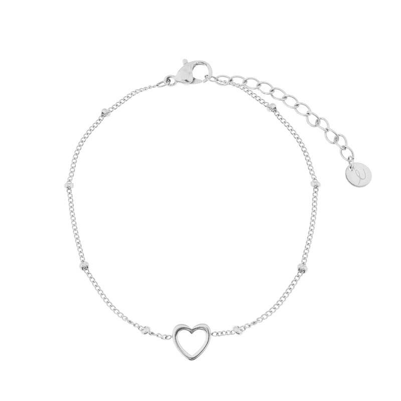 Armband om te delen open hartje zilver Armband om te delen open hartje zilver