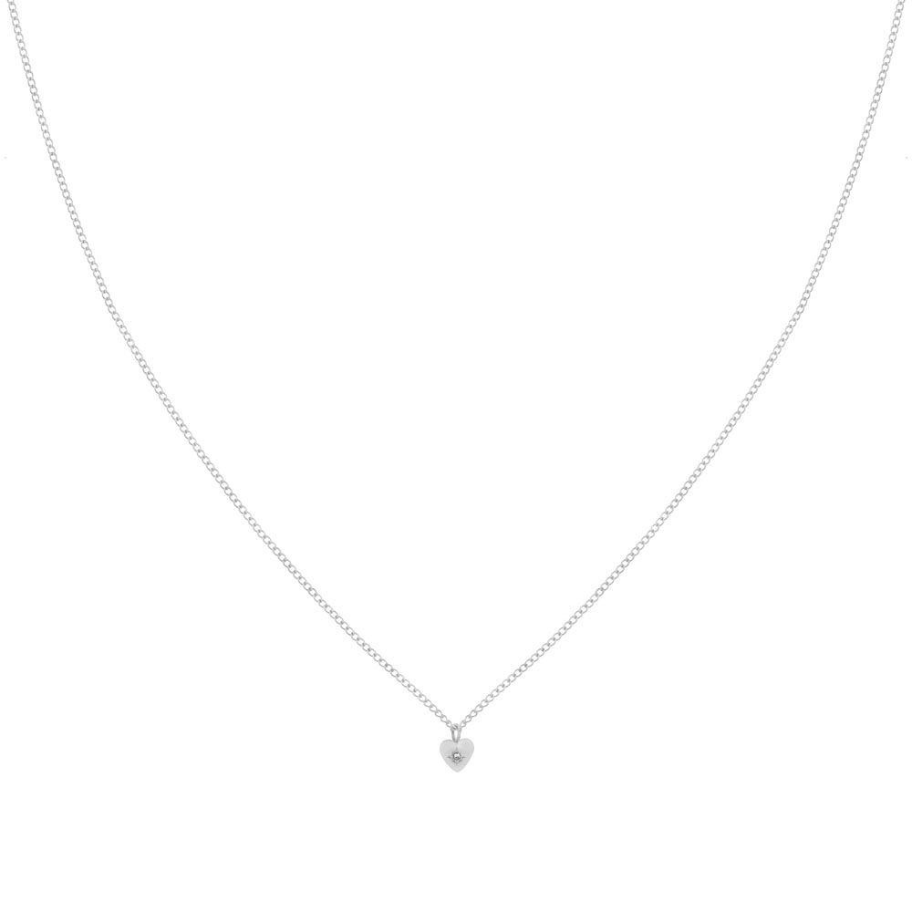 Necklace charm heart with stone Necklace charm heart with stone