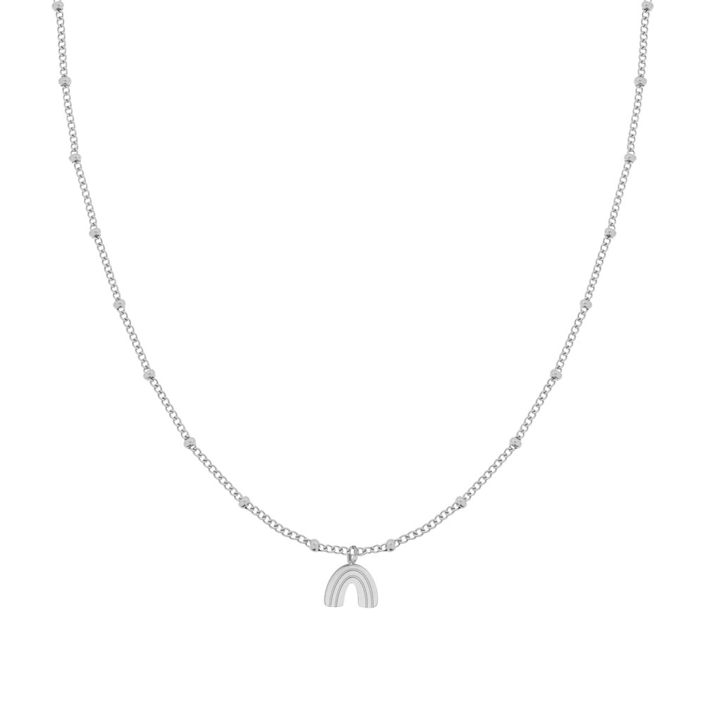 Ketting bedel regenboog zilver Ketting bedel regenboog zilver