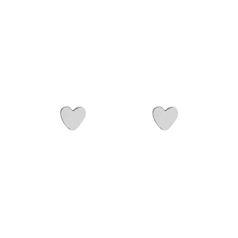 Stud earrings heart silver Stud earrings heart silver