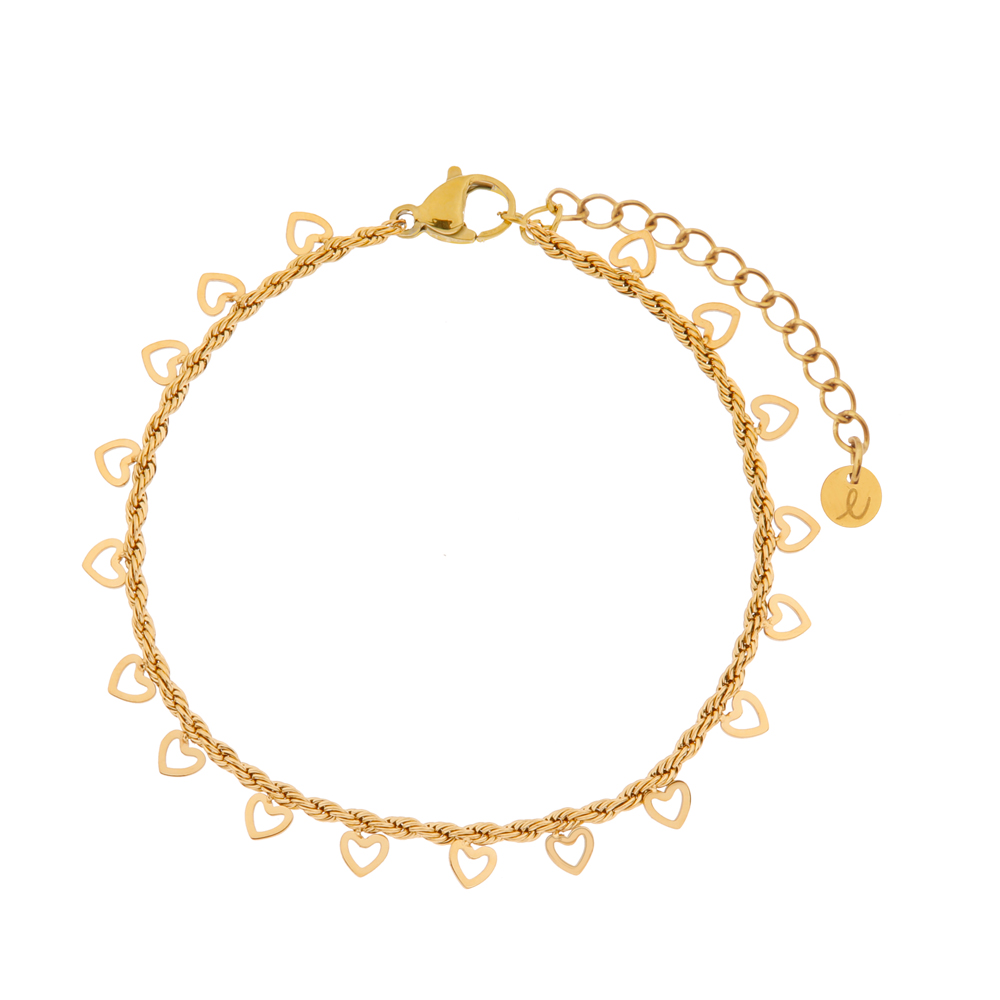 Bracelet many open hearts gold Bracelet many open hearts gold