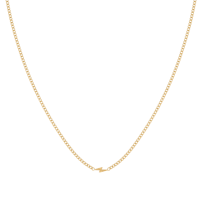Ketting gevlamd bliksemschicht goud Ketting gevlamd bliksemschicht goud