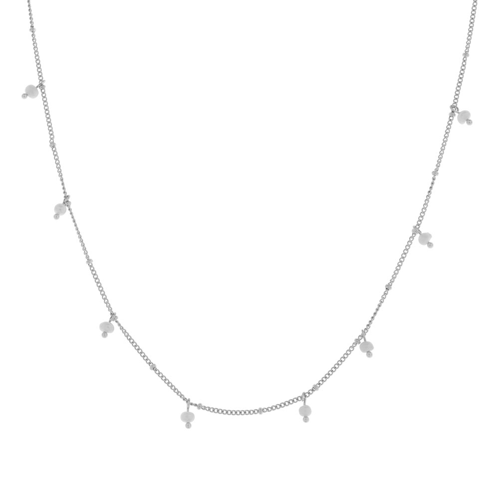 Necklace pearls all around silver Necklace pearls all around silver
