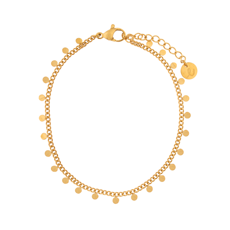 Armband kleine muntjes goud Armband kleine muntjes goud