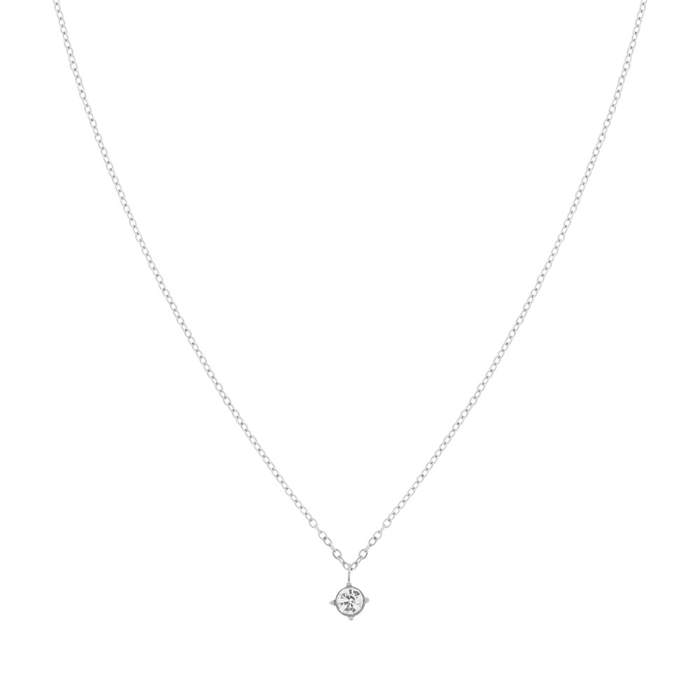 Necklace stone subtle silver