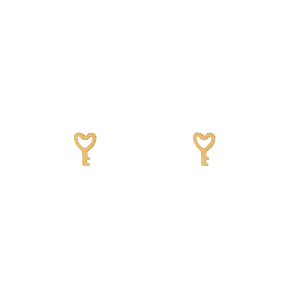 Stud earrings key gold Stud earrings key gold