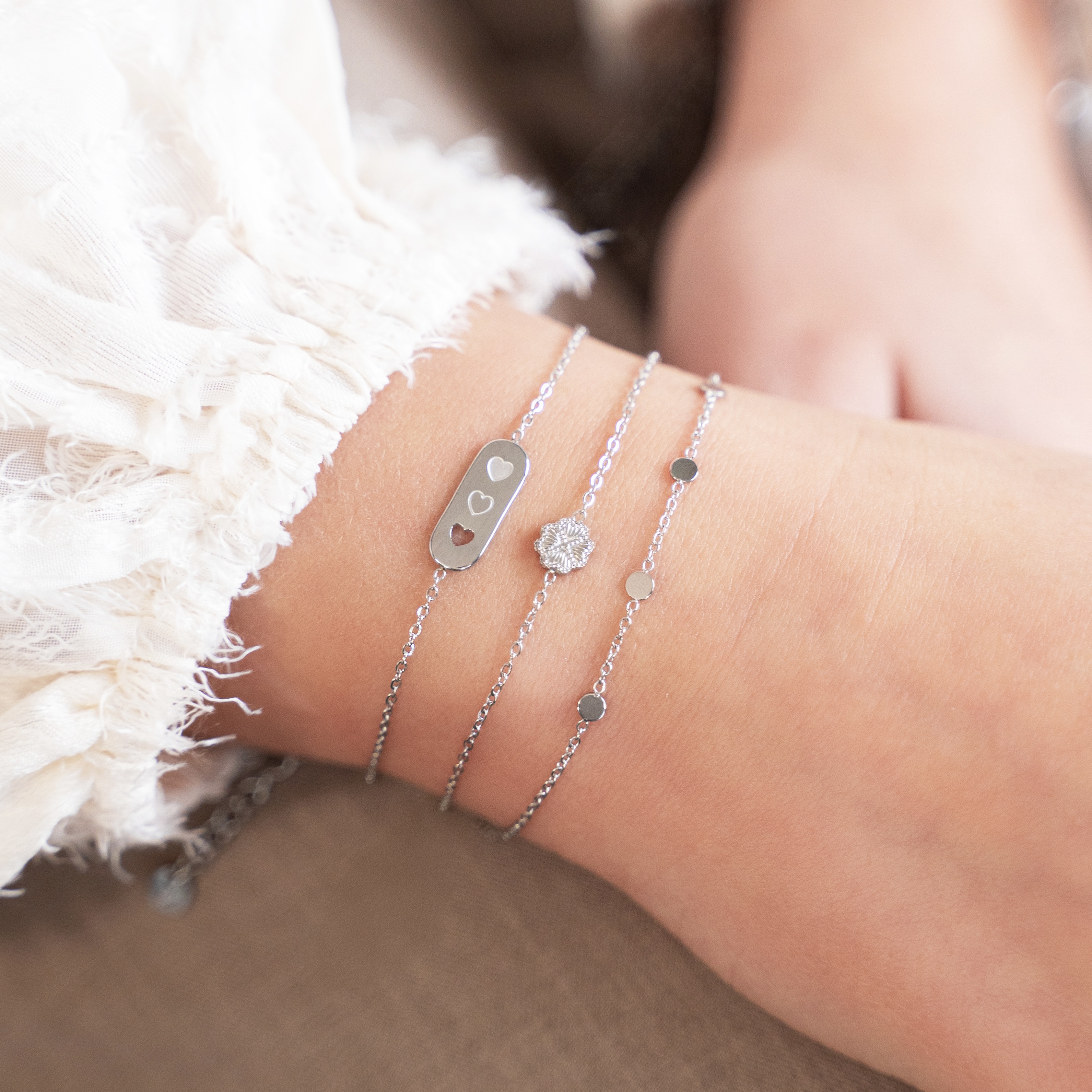 Armband bedel klavertje