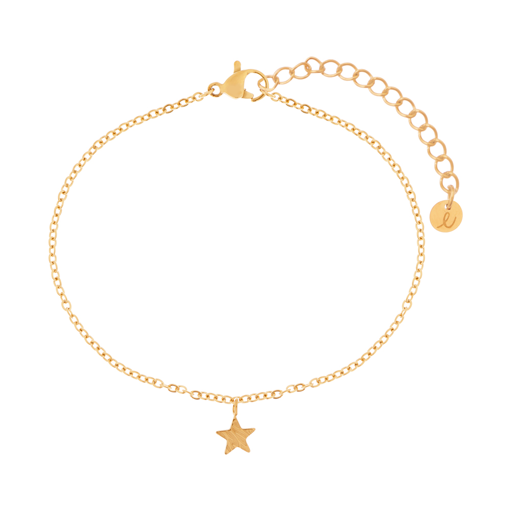 Armband textuur sterretje goud Armband textuur sterretje goud