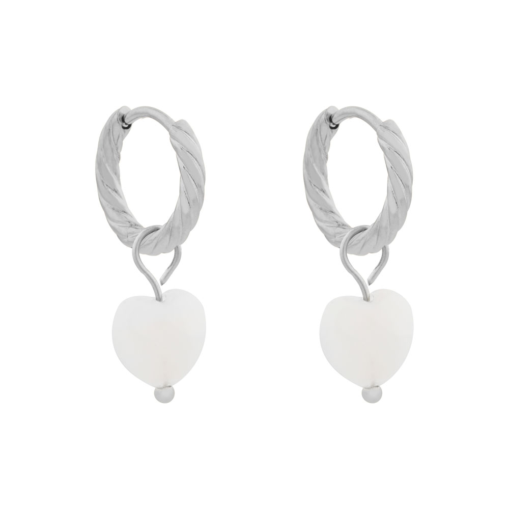 Earrings fine big heart silver Earrings fine big heart silver
