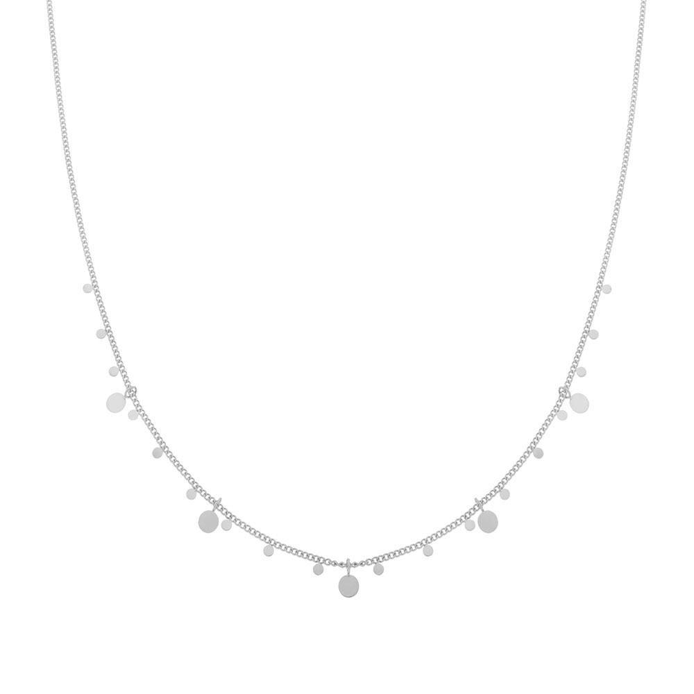 Ketting feestelijke muntjes zilver Ketting feestelijke muntjes zilver