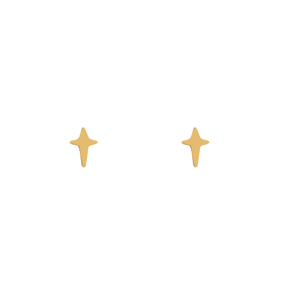 Stud earrings cross gold Stud earrings cross gold