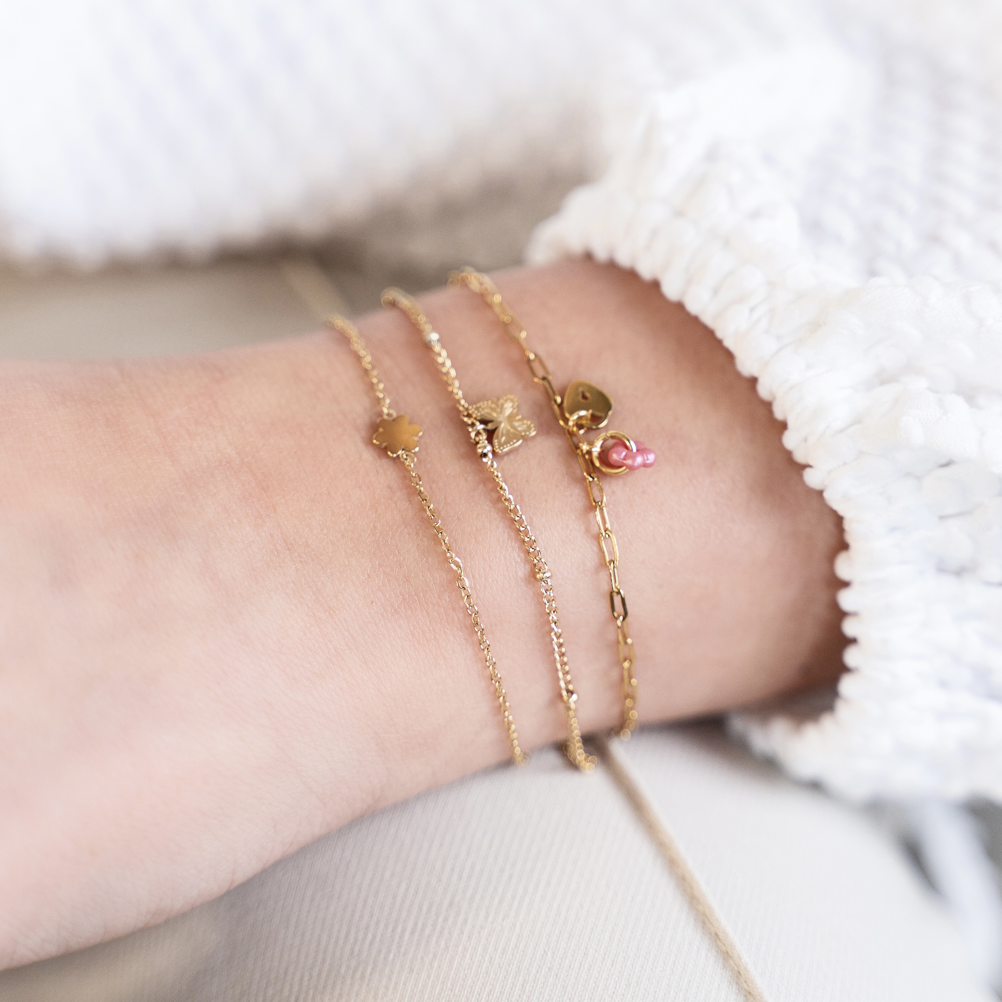 Armband bedel bloem