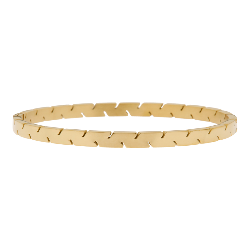 Bangle bracelet cuts on the side gold Bangle bracelet cuts on the side gold