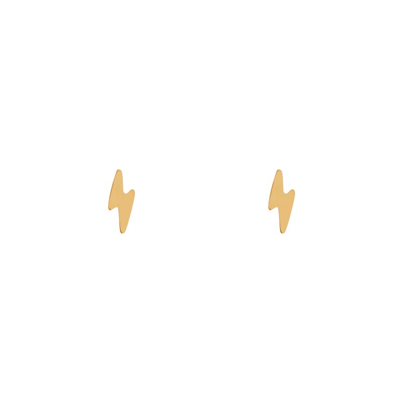 Stud earrings lightning gold Stud earrings lightning gold