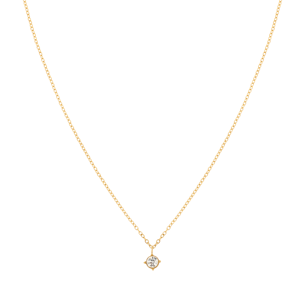 Ketting steentje subtiel goud Ketting steentje subtiel goud