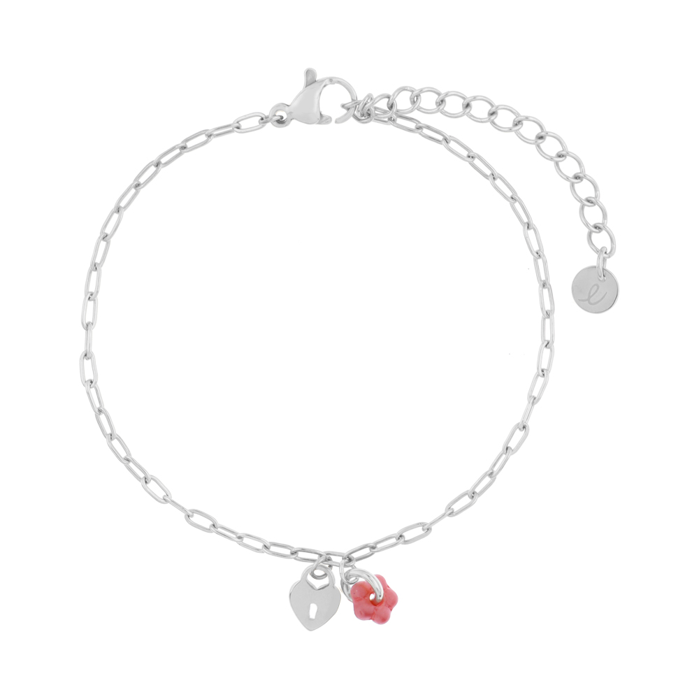 Armband minimalistisch flower lock roze Armband minimalistisch flower lock roze