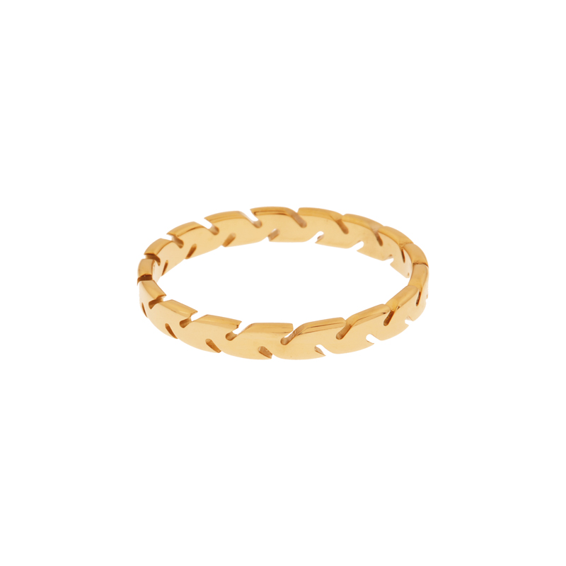 Ring fine cuts on the side gold