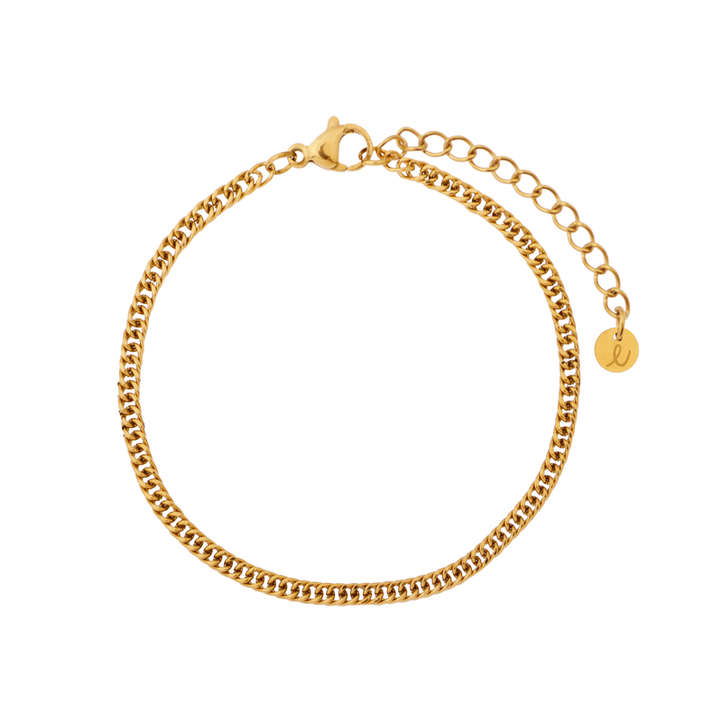 Enkelbandje basic fijne schakels goud Enkelbandje basic fijne schakels goud