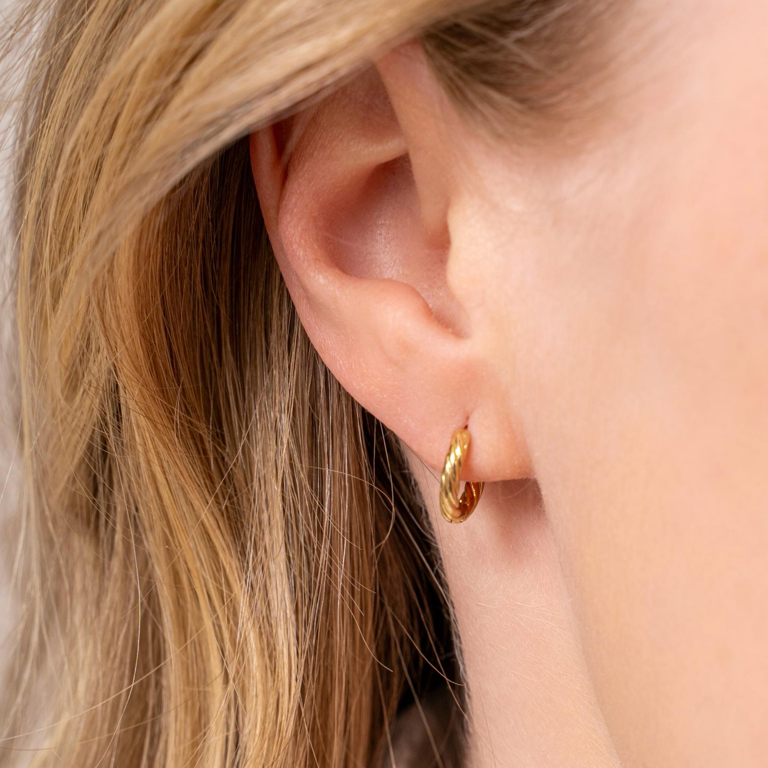 Earrings hoop stripes small Earrings hoop stripes small