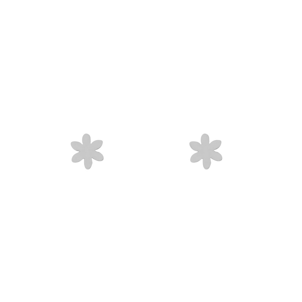 Stud earrings flower silver Stud earrings flower silver
