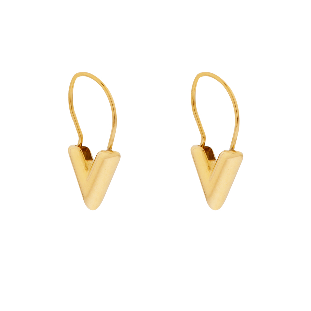 Earrings hoop V gold Earrings hoop V gold