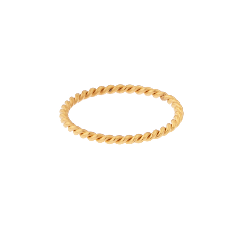 Ring basic twisted gold Ring basic twisted gold