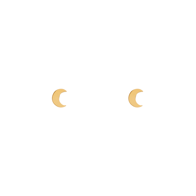Stud earrings moon gold Stud earrings moon gold