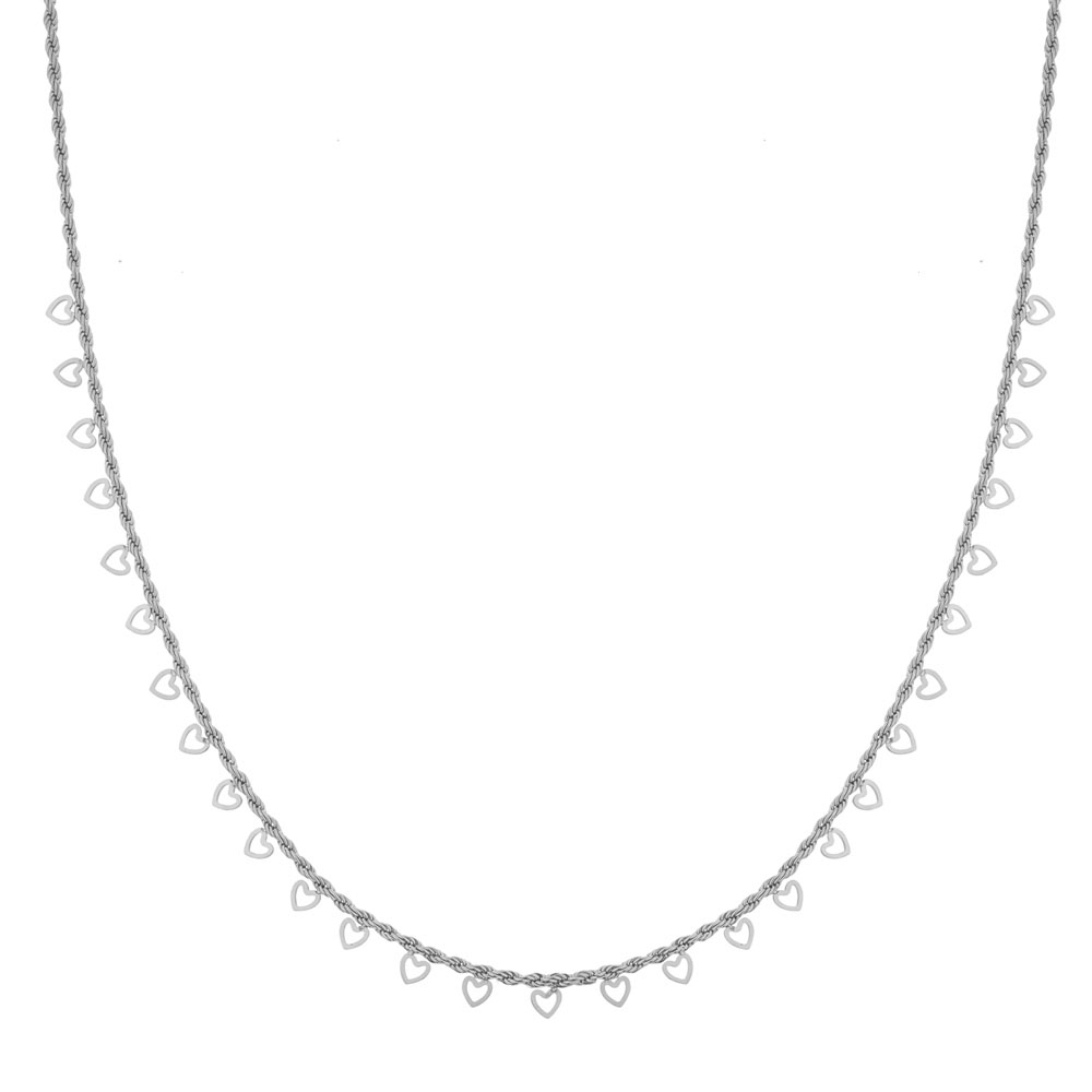 Necklace many open hearts silver Necklace many open hearts silver