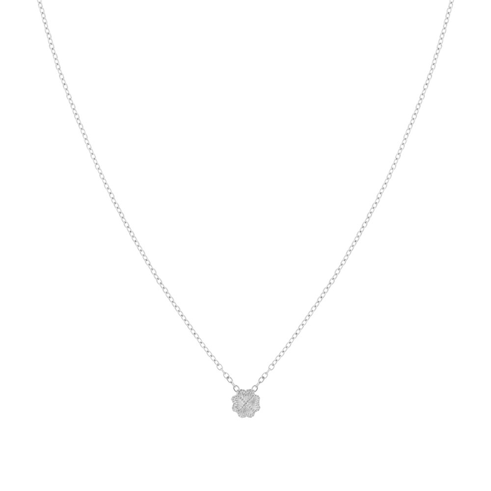 Ketting bedel klavertje zilver Ketting bedel klavertje zilver