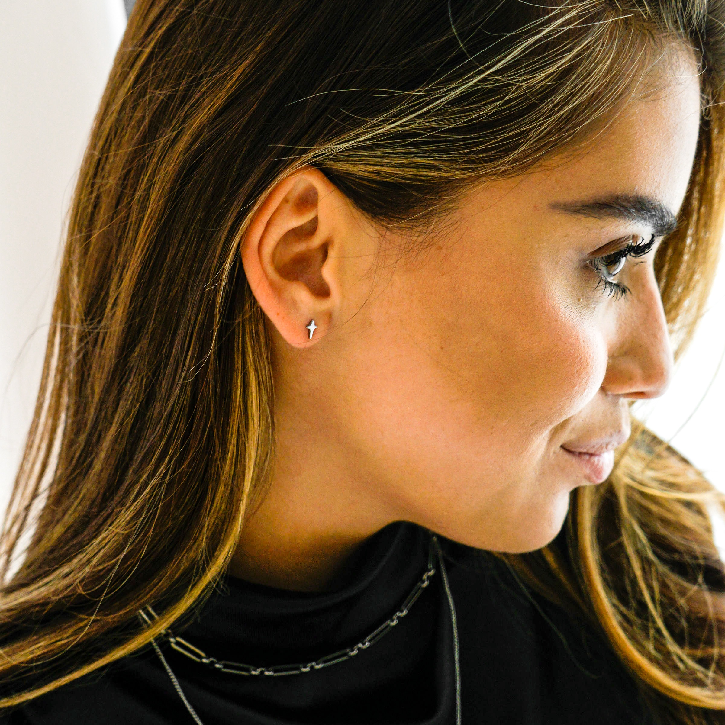 Stud earrings cross Stud earrings cross