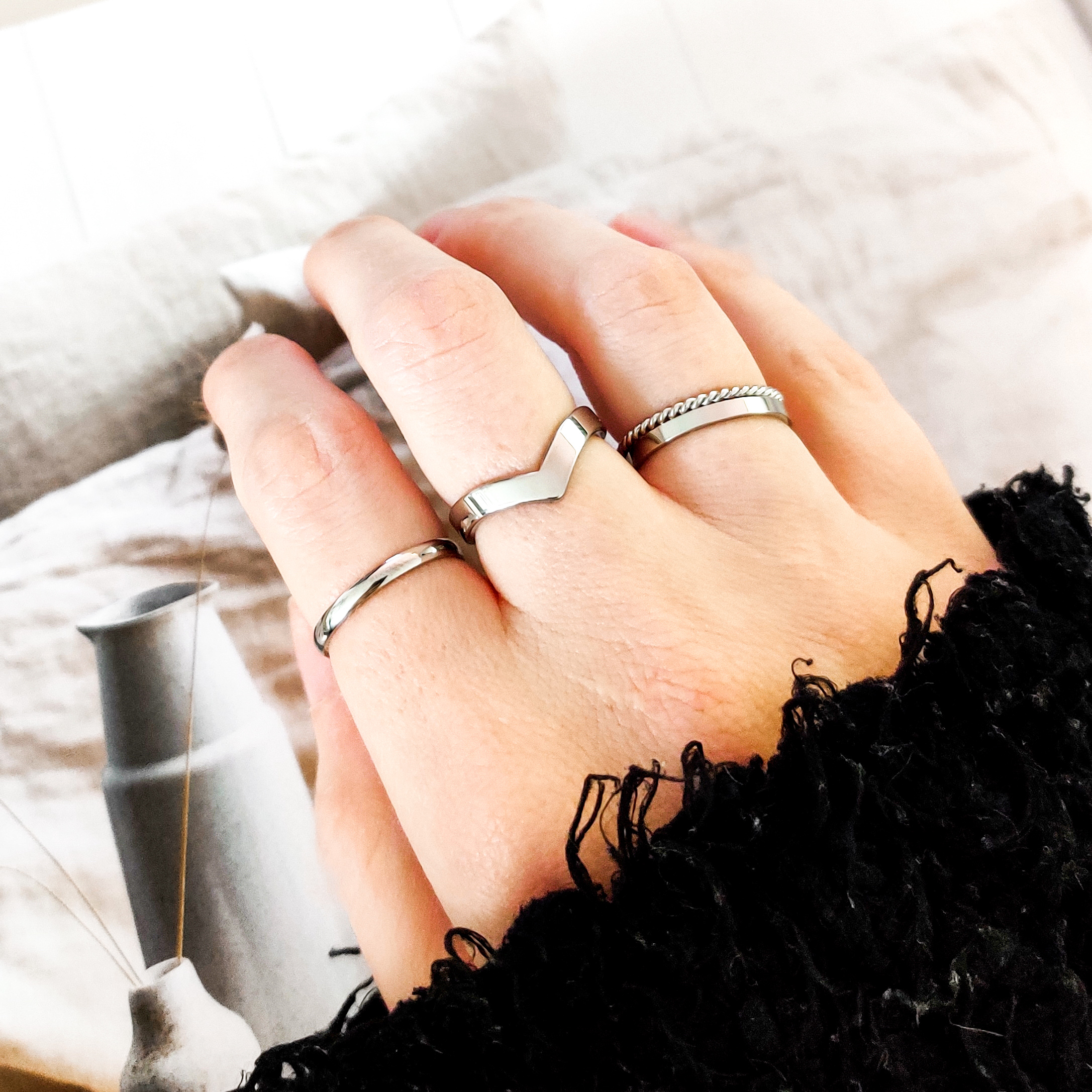 Ring basic vierkant smal Ring basic vierkant smal