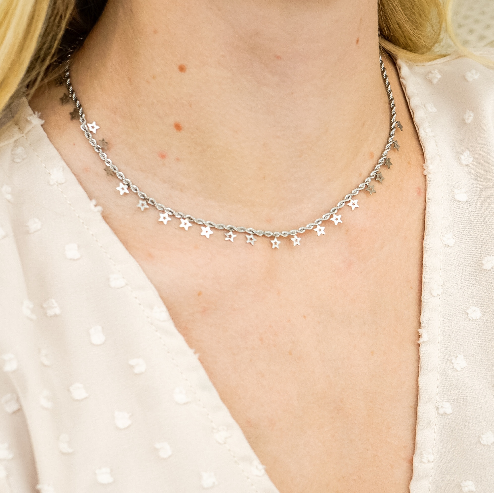 Necklace many open stars Necklace many open stars