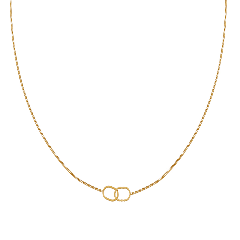 Ketting om te delen ovaaltjes goud