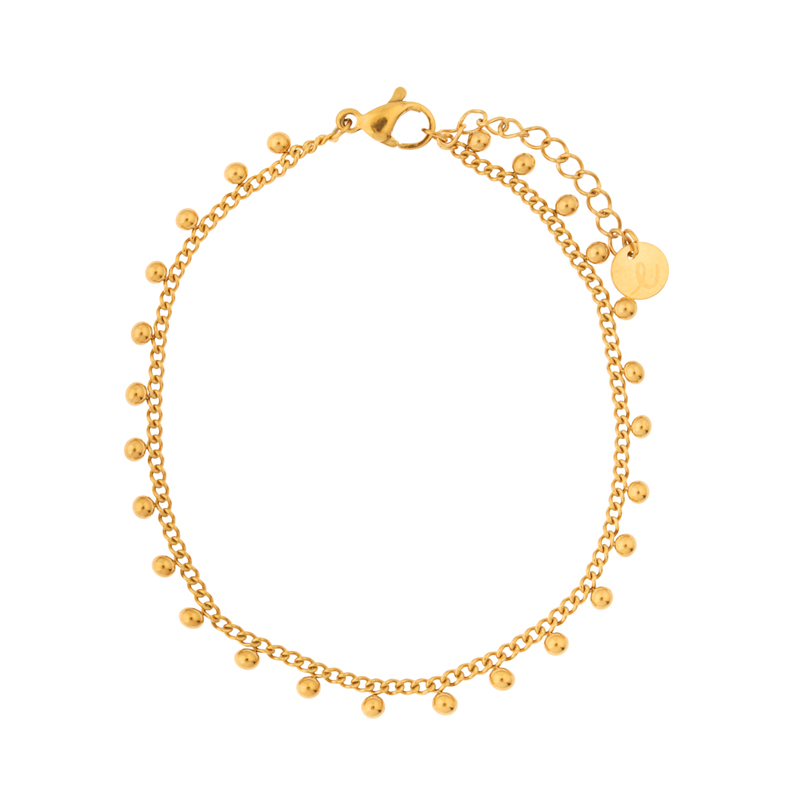 Enkelbandje kleine balletjes goud Enkelbandje kleine balletjes goud